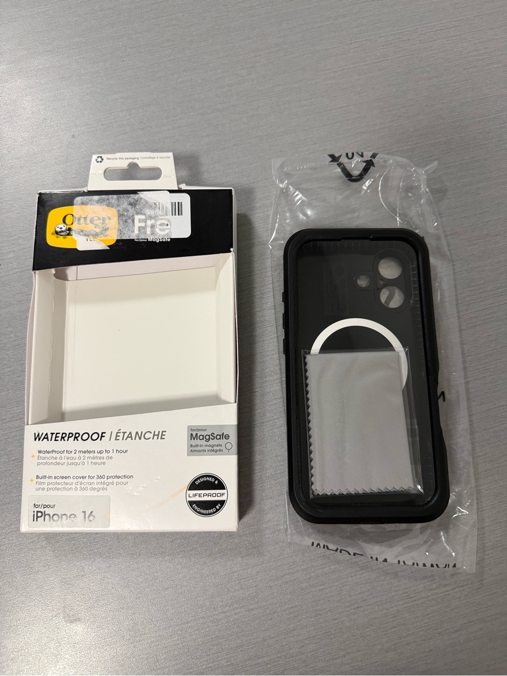OtterBox FRE Waterproof Case with MagSafe for iPhone 16 – Black